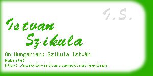 istvan szikula business card