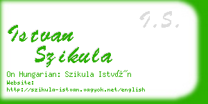 istvan szikula business card